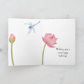 Lotus en libellen kaart (Binnen)