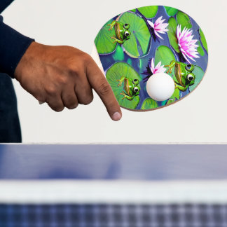 Lotus en Lily Pad Kikkers Tafeltennisbatje