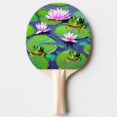 Lotus en Lily Pad Kikkers Tafeltennisbatje (Voorkant)