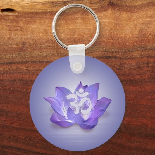 Lotus- en OM-symbool Sleutelhanger (Voorkant)