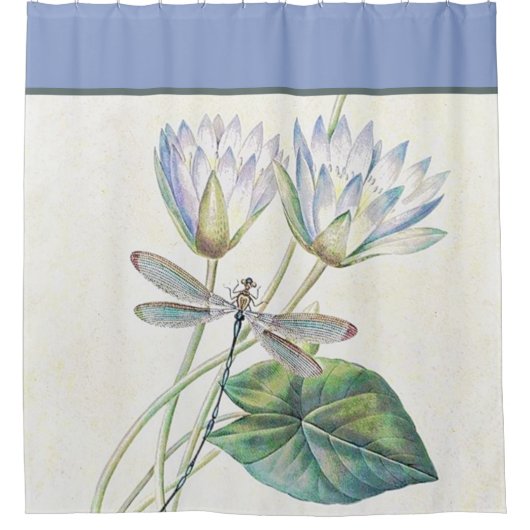 Lotus en rigonfly douchegordijn (Voorkant)