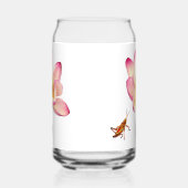 Lotus en sprinkhaan blikvorm glas (Links)