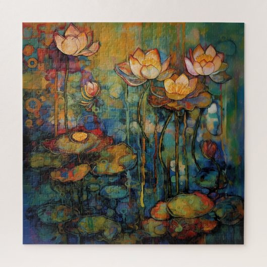 Lotus en Waterlelies Puzzel (Verticaal)