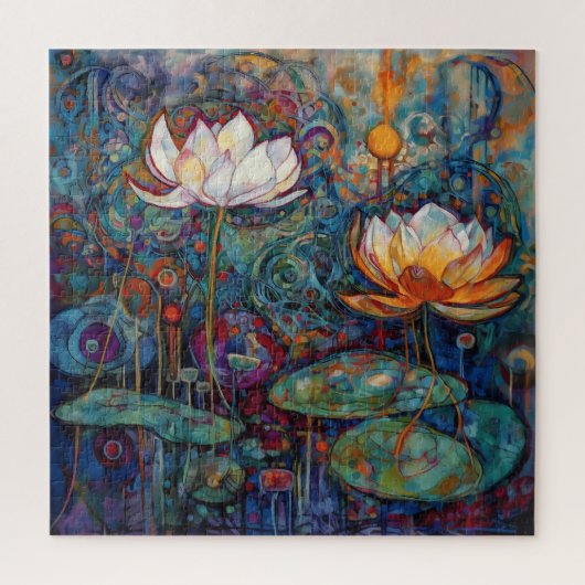 Lotus en Waterlelies Puzzel (Verticaal)