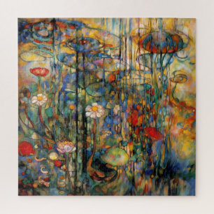 Lotus en Waterlelies Puzzel