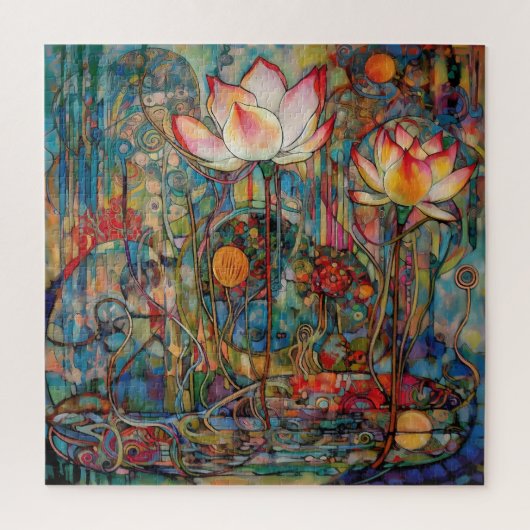 Lotus en Waterlelies Puzzel (Verticaal)