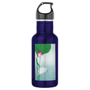 Lotus en witte reiger, Koson, Ukiyo-e Waterfles