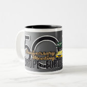 Lotus Europe 50th verjaardag Mug Tweekleurige Koffiemok (Voorkant links)