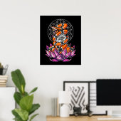 Lotus Eye of Horus Snake Flower of Life Poster (Thuiskantoor)