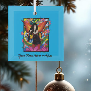 Lotus Fairy Chinese Waterdraak Glas Ornament