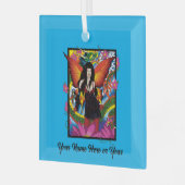 Lotus Fairy Chinese Waterdraak Glas Ornament (Voorkant links)