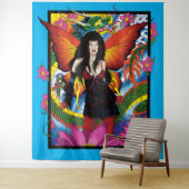 Lotus Fairy Chinese Waterdraak Wandkleed (In situ)