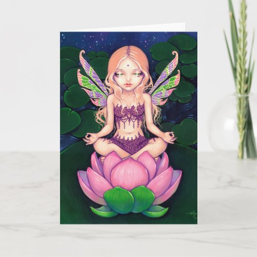 "Lotus Fairy" Greeting Card Kaart (Voorkant)