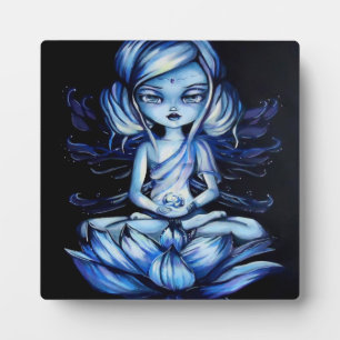 Lotus Fairy Meditation Fantasy Art Plaque Fotoplaat