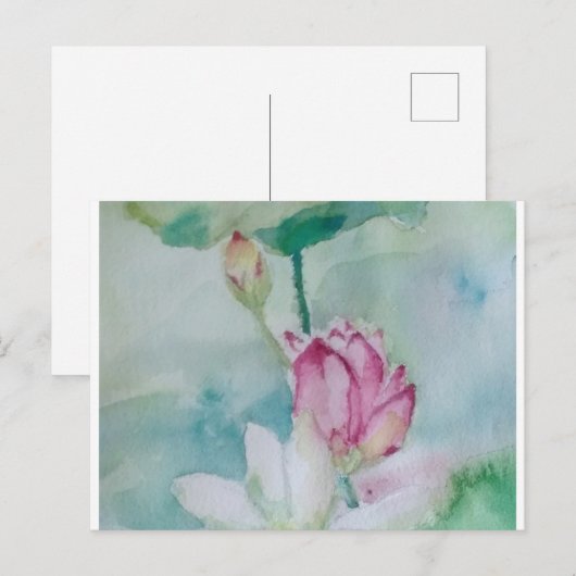 lotus feestdagenkaart (Voorkant / Achterkant)