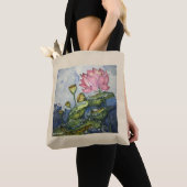 Lotus Floral Art Canvas tas (Dichtbij)