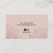 Lotus Floral illustratie Yoga Instructor Visitekaartje (Achterkant)