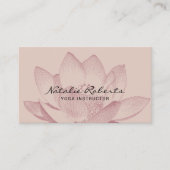  Lotus Floral illustratie Yoga Instructor Visitekaartje (Voorkant)