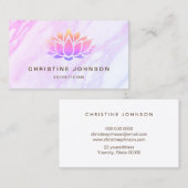 Lotus floral logo visitekaartje (Voorkant / Achterkant)