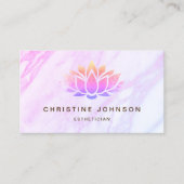 Lotus floral logo visitekaartje (Voorkant)