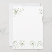 lotus floral Weddenschap Kaart (Achterkant)