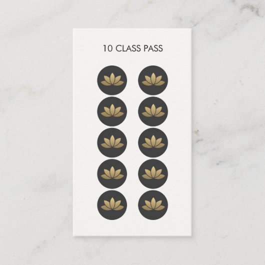 Lotus Flower 10 Class Pass Card Klantenkaartje (Voorkant)