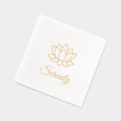 Lotus Flower Aangepaste naam Folie Servetten (Links)