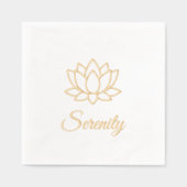 Lotus Flower Aangepaste naam Folie Servetten (Voorkant)