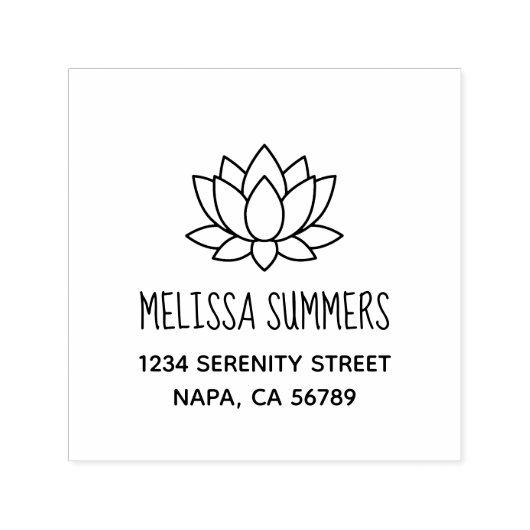 Lotus Flower-adres Zelfinktende Stempel (Design)