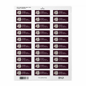 Lotus Flower Adresetiketten Etiket (Full Sheet)