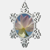 Lotus Flower and Blue Sky II Tin Sneeuwvlok Ornament (Rechts)