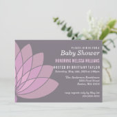 Lotus Flower Baby shower Invitation Kaart (Staand voorkant)