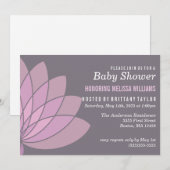 Lotus Flower Baby shower Invitation Kaart (Voorkant / Achterkant)
