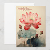 Lotus Flower Bedankkaart (Voorkant / Achterkant)