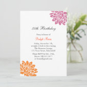 Lotus Flower Birthday Invitation Kaart (Staand voorkant)