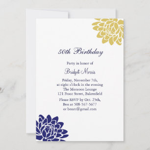 Lotus Flower Birthday Invitation Kaart