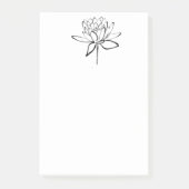 Lotus Flower Black en White Ink Drawing Art Post-it® Notes (Voorkant)