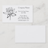 Lotus Flower Black en White Ink Drawing Art Visitekaartje (Voorkant / Achterkant)