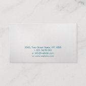 Lotus Flower - Blue Agaat Geode Waterverf Visitekaartje (Achterkant)