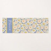 Lotus Flower Blue Monogram Name Yoga Mats Yogamat (Voorkant (horizontaal))