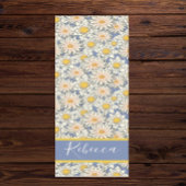 Lotus Flower Blue Monogram Name Yoga Mats Yogamat