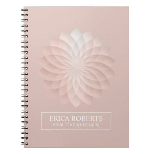 Lotus Flower Blush Roos Gold Yoga Wellness Notitieboek