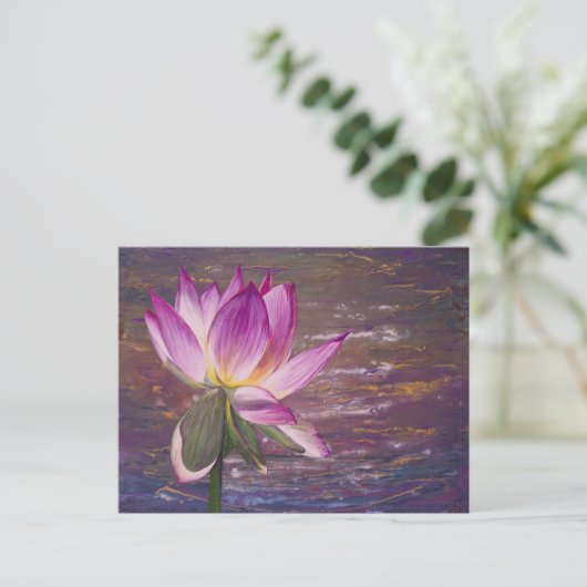 Lotus Flower Briefkaart (Staand voorkant)