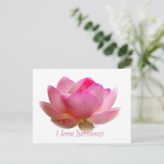 Lotus Flower Briefkaart (Staand voorkant)