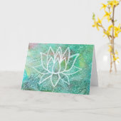 Lotus Flower Bright Positief Inspireren Kaart (Gele Bloem)