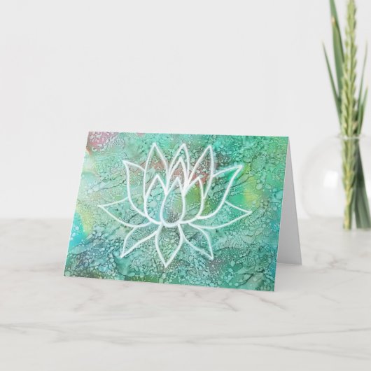 Lotus Flower Bright Positief Inspireren Kaart (Voorkant)