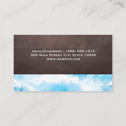 Lotus Flower | Bruine textuur | Wolken in het luch Visitekaartje (Achterkant)