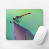 Lotus flower bud en libellen muismat (Met muis)