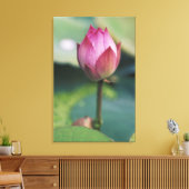 Lotus flower bud, Hangzhou, provincie Zhejiang, Canvas Afdruk (Insitu (Woonkamer))