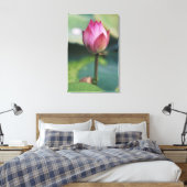 Lotus flower bud, Hangzhou, provincie Zhejiang, Canvas Afdruk (Insitu (Slaapkamer))